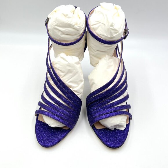 SJP Sarah Jessica Parker 36.5 EU‎ Purple Stiletto Dress Sandals Heels Shoes - Picture 2 of 14